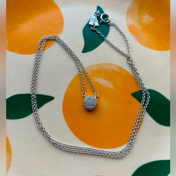 Adina Reyter Sterling Silver Diamond Disc Necklace - Picture 2 of 6